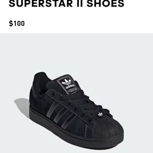 Adidas Superstar II Black Sneakers